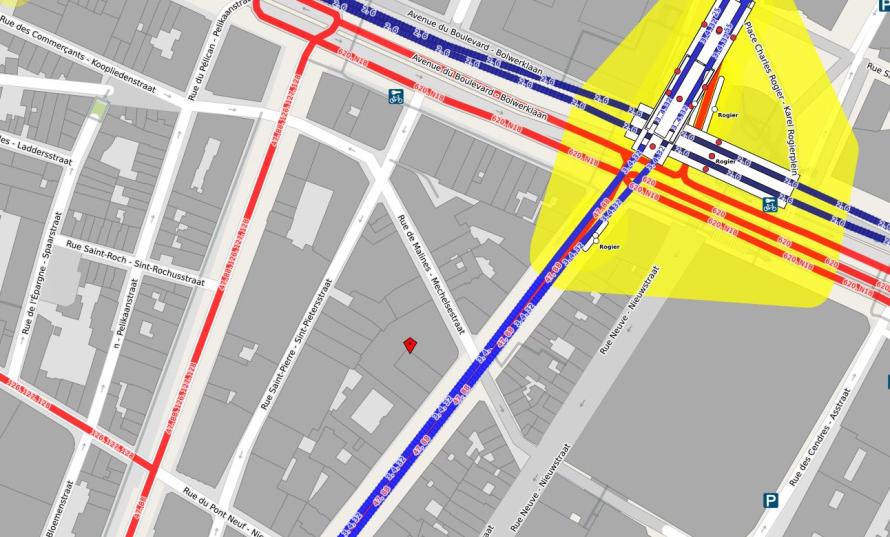 Hotel Le Plaza Brussels - Map