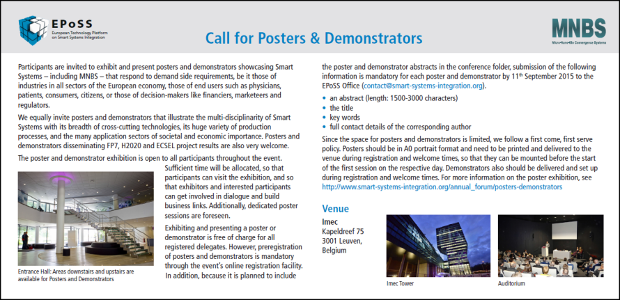 Flyer EPoSS-MNBS 2015_Call for Posters and Demonstrators.png